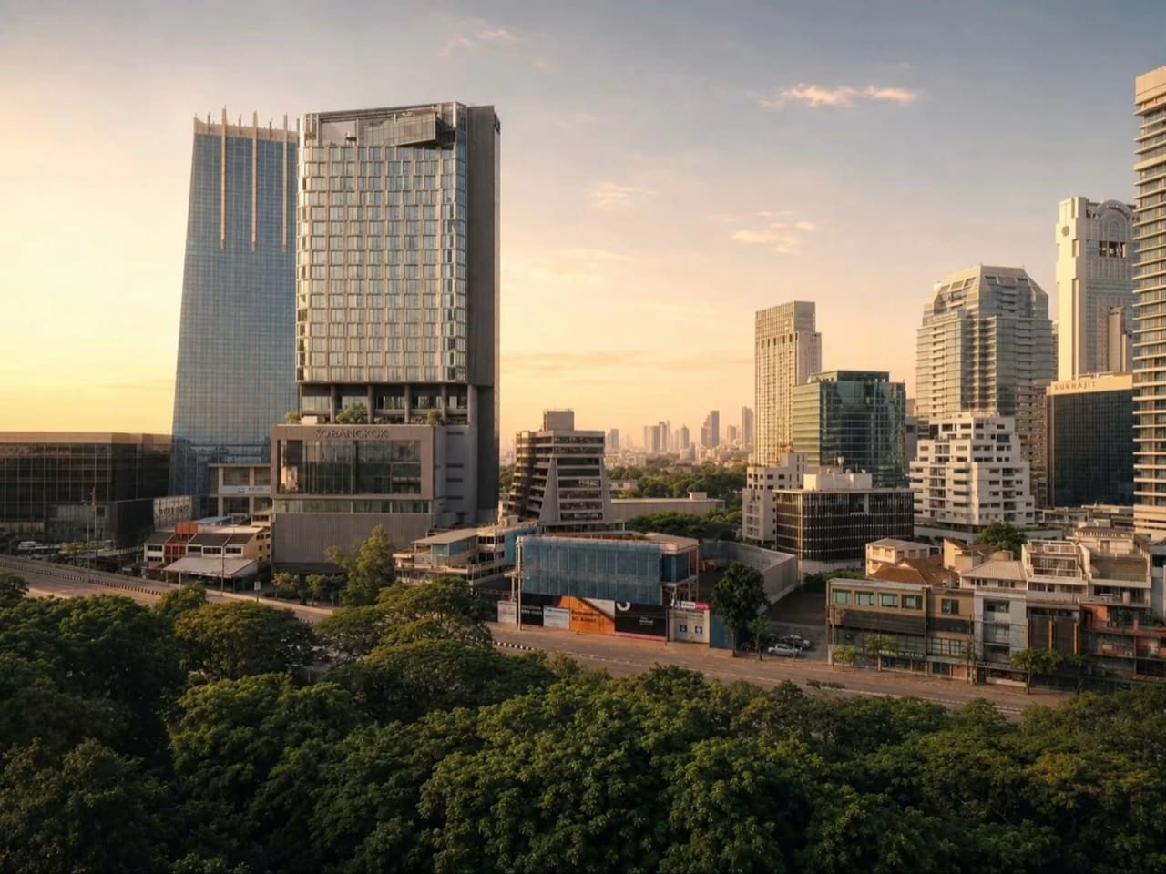 The Rama IV Road project site beside SO/ Bangkok hotel