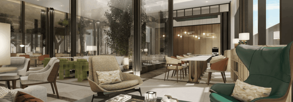 Official rendering of the interior at Fraser Suites Reserve Bangkok