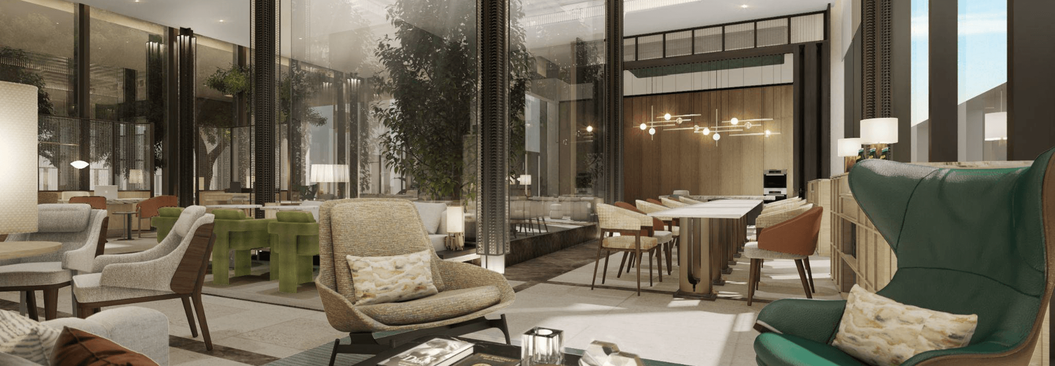 Official rendering of the interior at Fraser Suites Reserve Bangkok