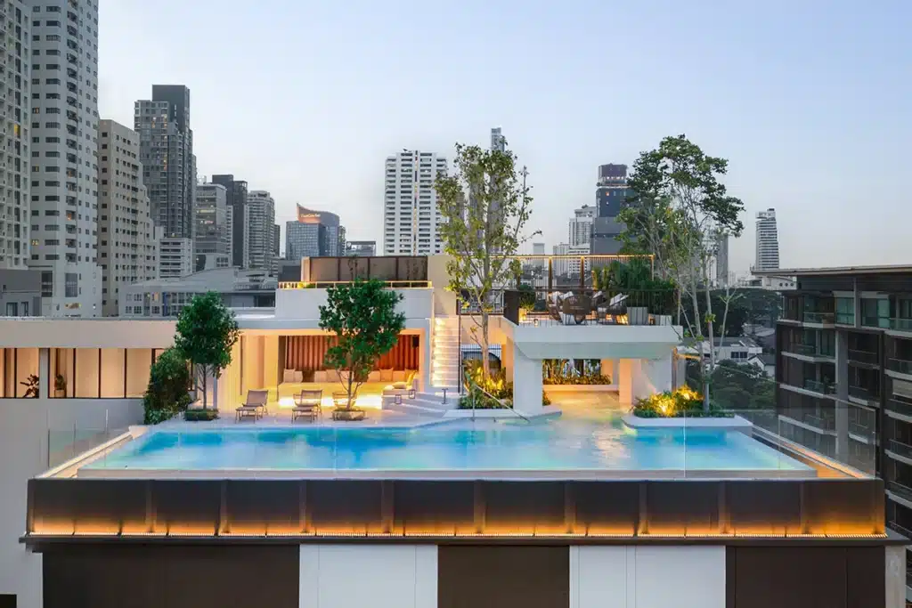 Rooftop pool and terrace at VIA 61